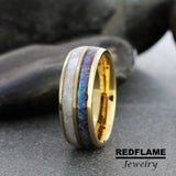 Alexandrite Rainbow Moonstone Tungsten Ring- Custom Order