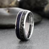 Meteorite Nebula Tungsten Ring 6mm 8mm