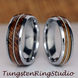 Whiskey Barrel White Guitar String Tungsten Carbide Ring