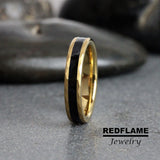 Black Tourmaline Tungsten Ring Custom Order