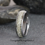 German Glass Tungsten Ring Set