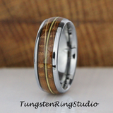 Guitar String Whiskey Barrel Tungsten Carbide Ring