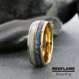 Alexandrite Rainbow Moonstone Tungsten Ring- Custom Order