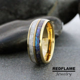 Alexandrite Rainbow Moonstone Tungsten Ring- Custom Order