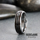 Coffee Bean Meteorite Tungsten Ring- Custom Order