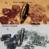 Meteorite Alexandrite Dinosaur Bone Tungsten Ring- Custom Order