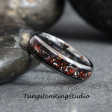 Meteorite Dinosaur Bone Tungsten Carbide Ring