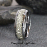 German Glass Tungsten Ring Set