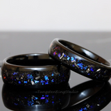 Meteorite Nebula Black Tungsten Ring