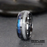 Alexandrite Rainbow Moonstone Tungsten Ring- Custom Order