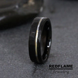 Your Champagne Twist Wedding Tungsten Ring- Custom Order