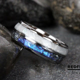 Alexandrite Rainbow Moonstone Tungsten Ring- Custom Order