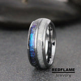 Alexandrite Rainbow Moonstone Tungsten Ring- Custom Order