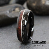 Meteorite Dinosaur Bone Tungsten Ring- Custom Order