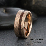 Dinosaur Bone Rose gold Tungsten Ring- Custom Order