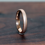 Rose Gold Sandblasted Tungsten Carbide Ring 3 mm