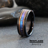 Gunmetal Alexandrite Crushed Ring- Custom Order