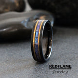 Alexandrite Crushed hammered Tungsten Ring- Custom Order