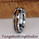 Whiskey Barrel White Guitar String Tungsten Carbide Ring