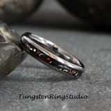 Meteorite Dinosaur Bone Tungsten Carbide Ring