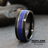 Lapis Lazuli Crushed Tungsten Ring- Custom Order