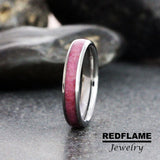 Ruby Crushed Tungsten Ring- Custom Order