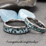 Alexandrite Aquamarine Crushed Tungsten Ring- Custom Order