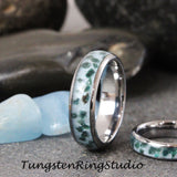 Alexandrite Aquamarine Crushed Tungsten Ring- Custom Order