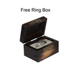 Nebula Blue Sandstone Guitar String Hammered Tungsten Ring 8mm
