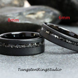 Match Meteorite Sandblasted Ring set