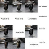 Meteorite Yellow Gold Black Tungsten Carbide Ring Set