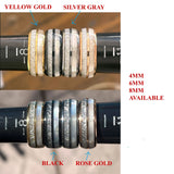 Matchin Mother of Pearl Rose Gold Tungsten Carbide Ring Set 6mm 8mm
