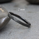 Black Hammer Tungsten Carbide Ring  2,4,6 mm