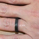 Black Hammer Tungsten Carbide Ring  2,4,6 mm