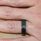 Black Hammer Tungsten Carbide Ring  2,4,6 mm