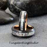 Deer Antler Black Ring Set