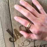 Whiskey Barrel Rose Gold Tungsten Ring Set