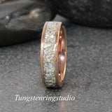 Rose Gold Flat Glass Ring Set