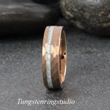 Diamond Dust Ring rose gold Tungsten Ring Set