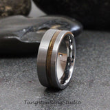 Whiskey Barrel Tungsten Ring Set