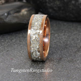 Rose Gold Flat Glass Ring Set