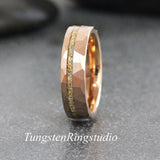 Matching 24K Gold Leaf Ring Set