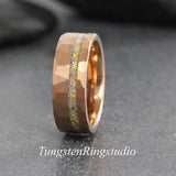 Matching 24K Gold Leaf Ring Set
