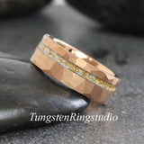 Matching 24K Gold Leaf Ring Set