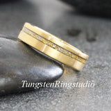Matching 24K Gold Leaf Ring Set