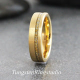 Matching 24K Gold Leaf Ring Set