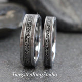 Matching Meteorite Ring Set