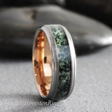 Moss Agate Ring Set