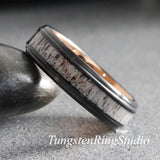 Deer Antler Black Ring Set