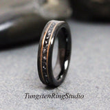 Hammered Meteorite Ring Set